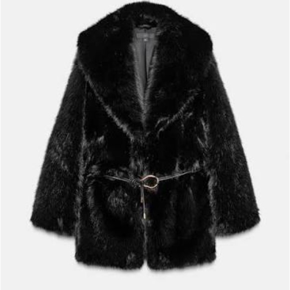 NET! ZARA FAUX BLETED‎ COAT - Picture 3 of 8